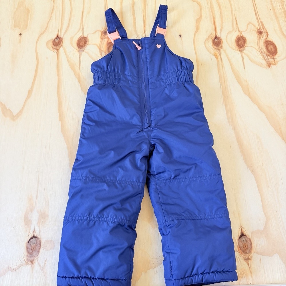 Carters Girls Snow Bib Navy Blue And Pink, Size 4T